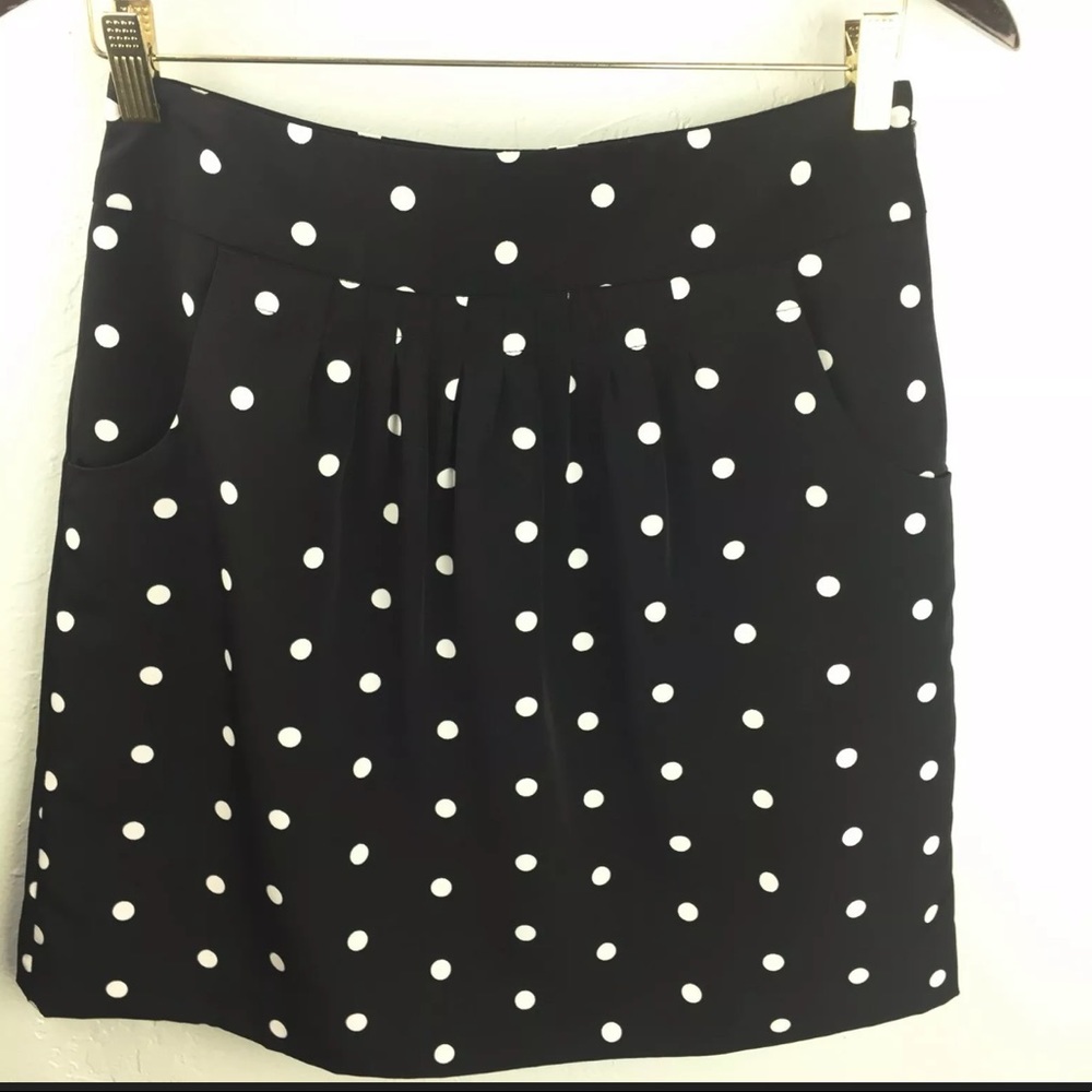 Worthington Black & White Polka Dot Mini Skirt 6P